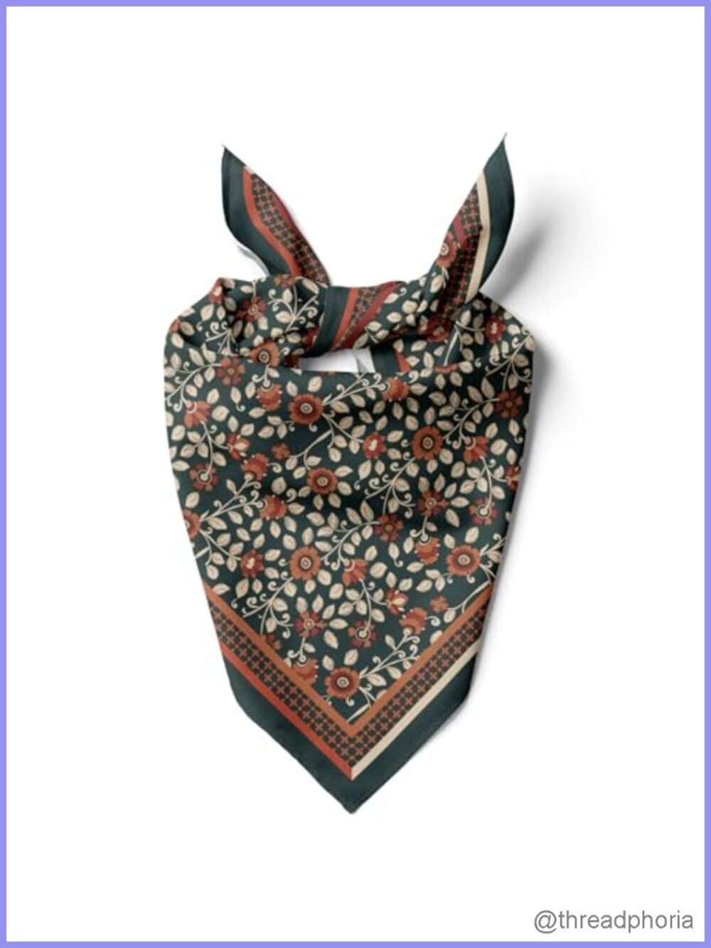 Organic Cotton Square Neck Scarf 23x23 Headband Bandana Wrap